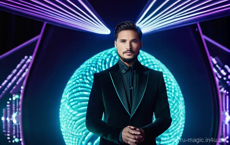 마술 대회 - **Prompt 1: The Master Illusionist's Gaze**
"A male magician, dressed in a sharp, dark, contempo... 마술 대회 - **Prompt 1: The Master Illusionist's Gaze**
"A male magician, dressed in a sharp, dark, contempo...