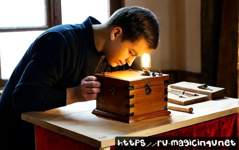 마술 소품 제조 - Photorealistic artisan workshop in Russia producing classic magic props, a skilled craftsperson asse...